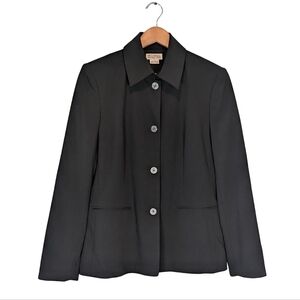 Michael Kors Suit Jacket Black Blazer Women's Size 8 Tailored Fit